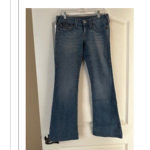 True Religion Original Joey Low Rise Flair  Size 28
